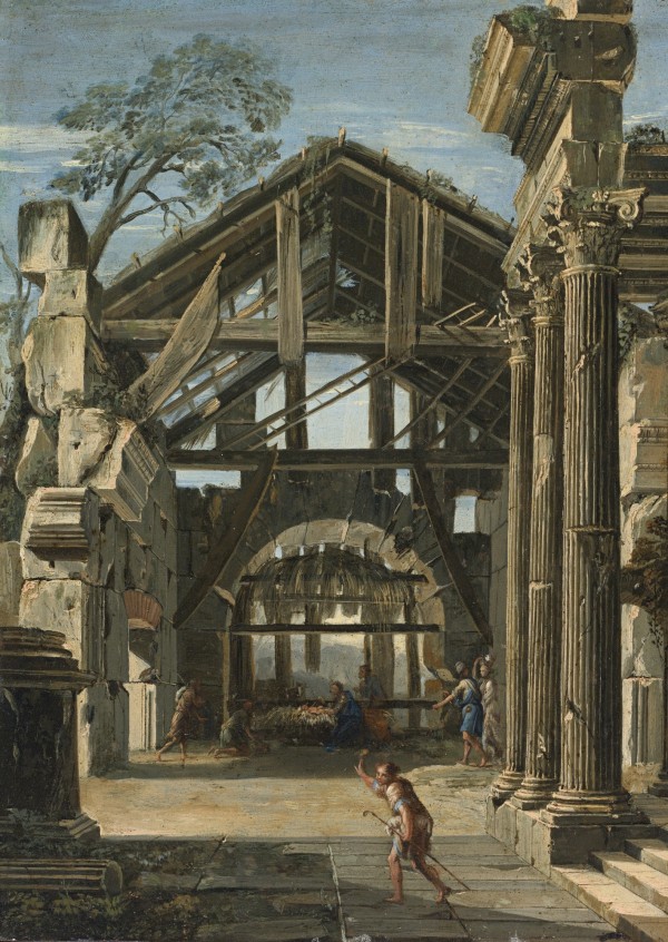 The Nativity in an Ancient Ruin by Viviano Codazzi